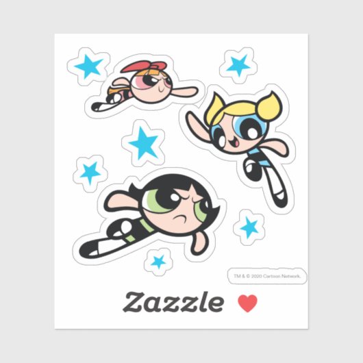 Powerpuff Girls Star Pattern Sticker (Vel)