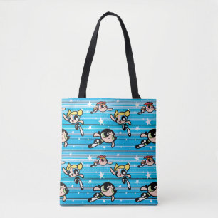Powerpuff Girls Star Pattern Tote Bag