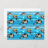 Powerpuff Girls Star Pattern Uitnodiging Briefkaart (Voorkant / Achterkant)