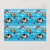 Powerpuff Girls Star Pattern Uitnodiging Briefkaart (Voorkant)