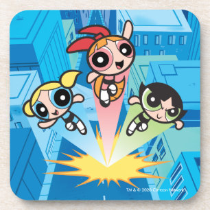 Powerpuff Girls starten in de lucht Bier Onderzetter