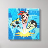 Powerpuff Girls starten in de lucht Canvas Afdruk (Voorkant)