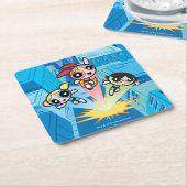 Powerpuff Girls starten in de lucht Kartonnen Onderzetters (Schuin)