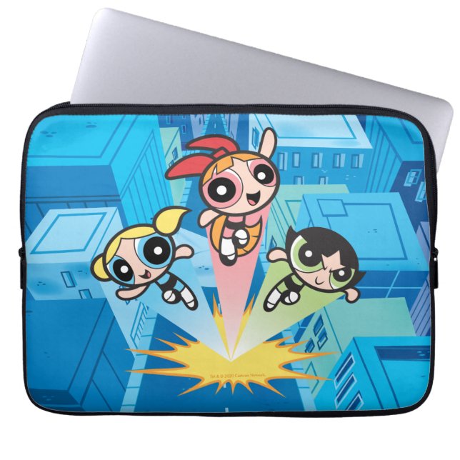 Powerpuff Girls starten in de lucht Laptop Sleeve (Voorkant)