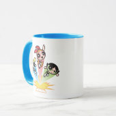 Powerpuff Girls starten in de lucht Mok (Voorkant links)