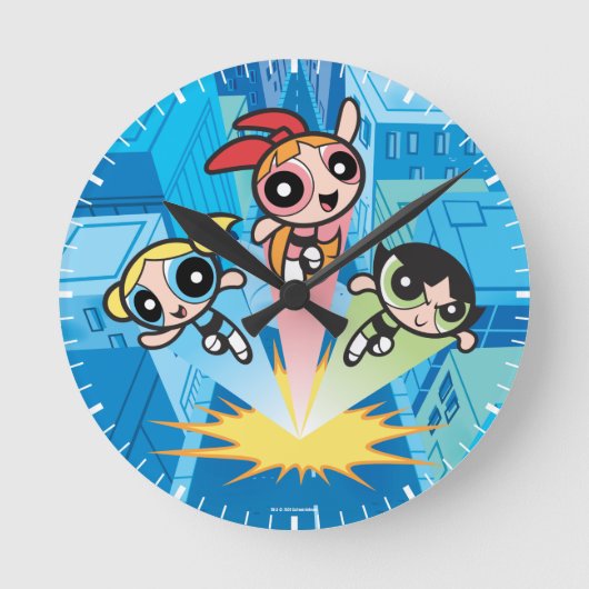 Powerpuff Girls starten in de lucht Ronde Klok (Voorkant)