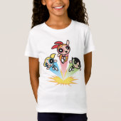 Powerpuff Girls starten in de lucht T-shirt (Voorkant)