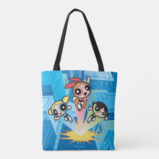 Powerpuff Girls starten in de lucht Tote Bag (Achterkant)