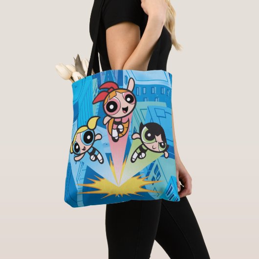 Powerpuff Girls starten in de lucht Tote Bag (Dichtbij)