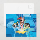 Powerpuff Girls starten in de lucht Uitnodiging Briefkaart (Voorkant / Achterkant)