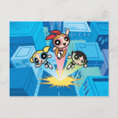 Powerpuff Girls starten in de lucht Uitnodiging Briefkaart (Voorkant)