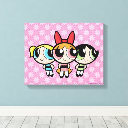 Powerpuff Girls: Suiker, specerijen en alles wat N Canvas Afdruk (Insitu (Houten vloer))