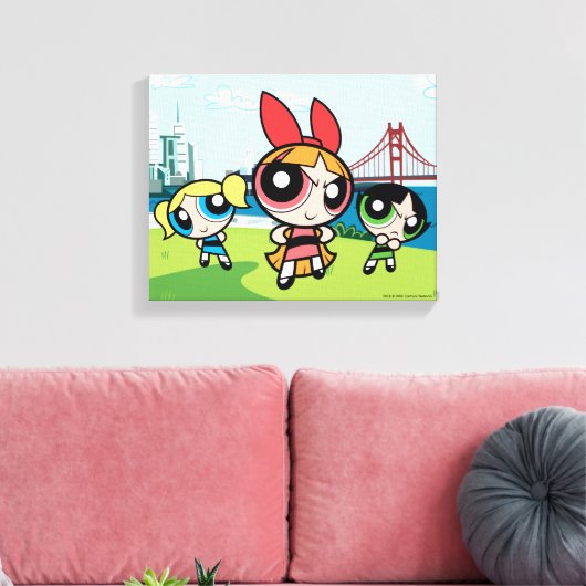 Powerpuff Girls Super Fierce Canvas Afdruk (Insitu (Woonkamer))