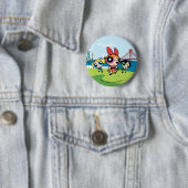 Powerpuff Girls Super Fierce Ronde Button 5,7 Cm (In situ)