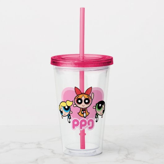 Powerpuff Girls Team Geweldige Acryl Drinkbeker (Voorkant)