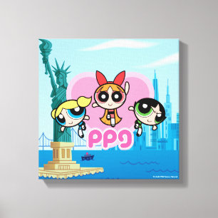 Powerpuff Girls Team Geweldige Canvas Afdruk