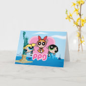Powerpuff Girls Team Geweldige Kaart (Gele Bloem)