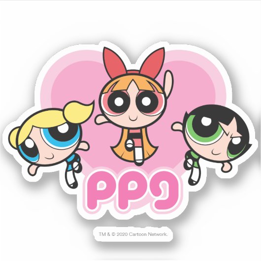 Powerpuff Girls Team Geweldige Sticker (Voorkant)