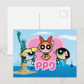 Powerpuff Girls Team Geweldige Uitnodiging Briefkaart (Voorkant / Achterkant)
