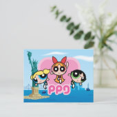 Powerpuff Girls Team Geweldige Uitnodiging Briefkaart (Staand voorkant)