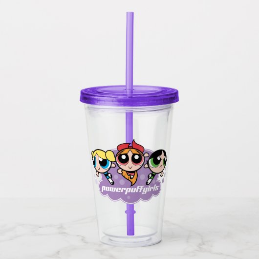 Powerpuff Girls Team Logo Acryl Drinkbeker (Voorkant)