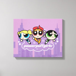 Powerpuff Girls Team Logo Canvas Afdruk