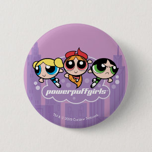 Powerpuff Girls Team Logo Ronde Button 5,7 Cm