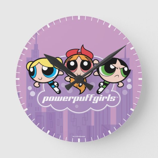 Powerpuff Girls Team Logo Ronde Klok (Voorkant)