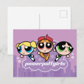 Powerpuff Girls Team Logo Uitnodiging Briefkaart (Voorkant / Achterkant)
