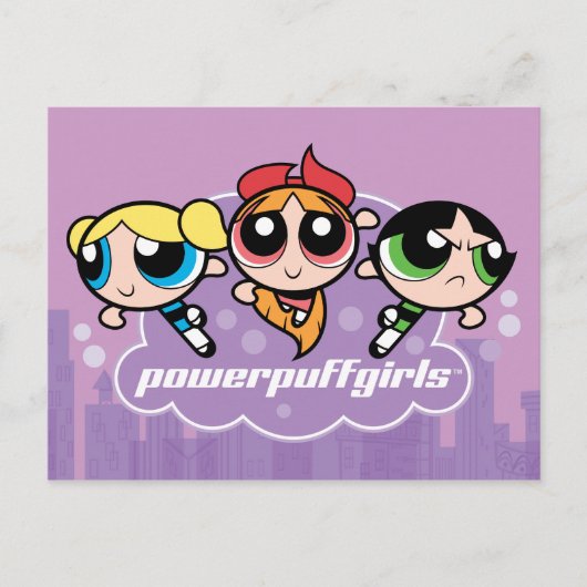 Powerpuff Girls Team Logo Uitnodiging Briefkaart (Voorkant)