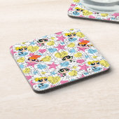 Powerpuff Girls Townsville Pattern Bier Onderzetter (Linkerzijde)