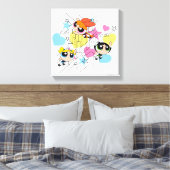 Powerpuff Girls Townsville Pattern Canvas Afdruk (Insitu (Slaapkamer))