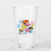 Powerpuff Girls Townsville Pattern Glas (Voorkant)