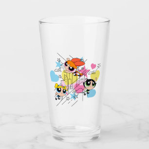Powerpuff Girls Townsville Pattern Glas