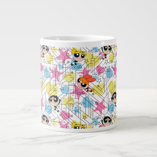 Powerpuff Girls Townsville Pattern Grote Koffiekop (Voorkant)