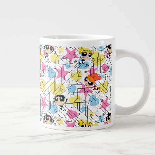 Powerpuff Girls Townsville Pattern Grote Koffiekop (Rechts)