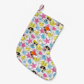 Powerpuff Girls Townsville Pattern Kleine Kerstsok (Voorkant (Hangend))
