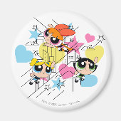 Powerpuff Girls Townsville Pattern Magneet (Voorkant)