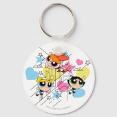 Powerpuff Girls Townsville Pattern Sleutelhanger (Voorkant)
