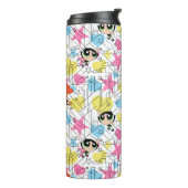 Powerpuff Girls Townsville Pattern Thermosbeker (Gedraaid links)