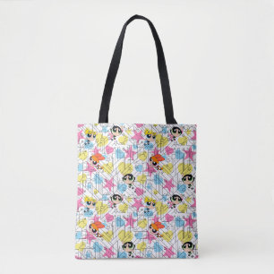 Powerpuff Girls Townsville Pattern Tote Bag