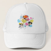 Powerpuff Girls Townsville Pattern Trucker Pet (Voorkant)