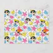 Powerpuff Girls Townsville Pattern Uitnodiging Briefkaart (Voorkant)