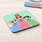 Powerpuff Girls vliegen hoog Bier Onderzetter (Linkerzijde)