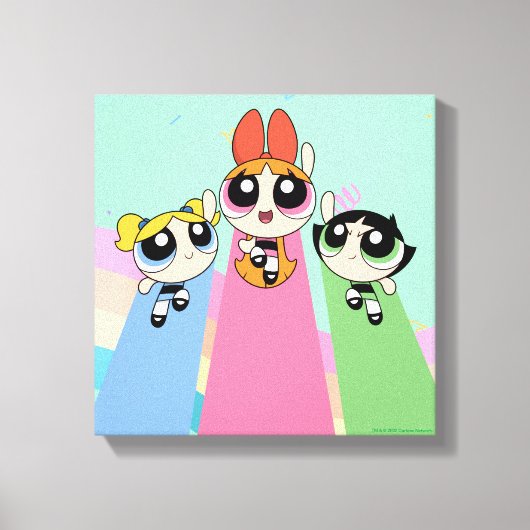 Powerpuff Girls vliegen hoog Canvas Afdruk (Voorkant)
