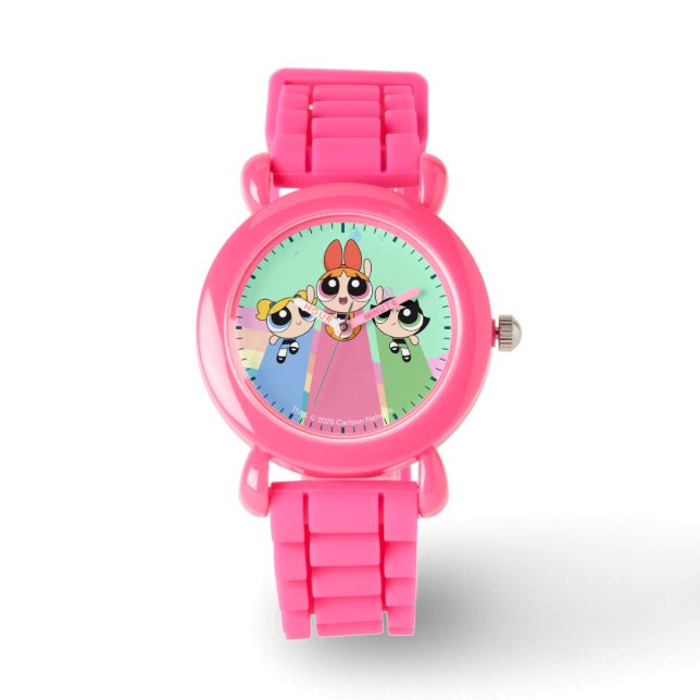 Powerpuff Girls vliegen hoog Horloge (Voorkant)