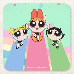 Powerpuff Girls vliegen hoog Kartonnen Onderzetters