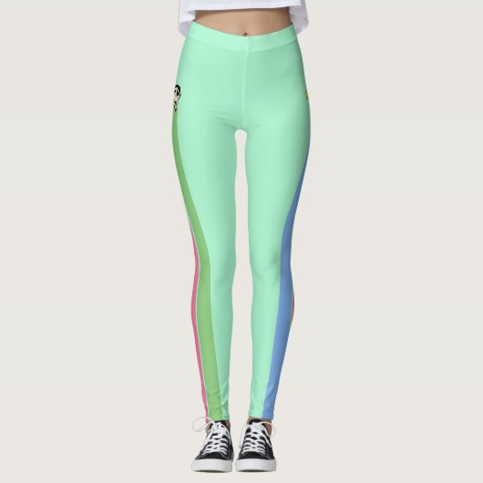Powerpuff Girls vliegen hoog Leggings (Voorkant)