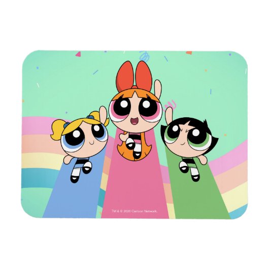 Powerpuff Girls vliegen hoog Magneet (Horizontaal)