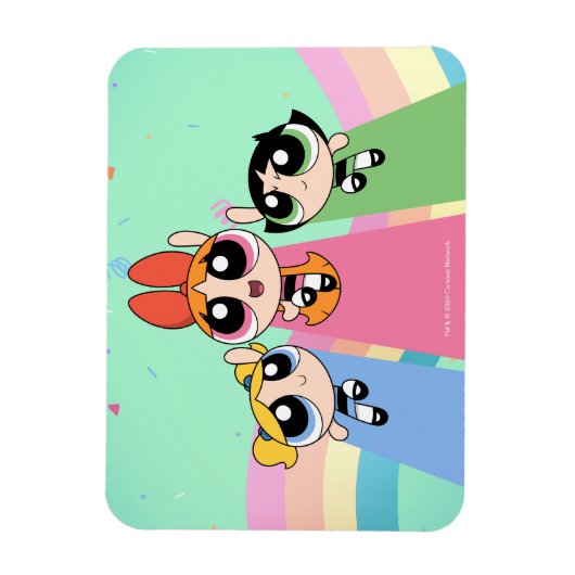 Powerpuff Girls vliegen hoog Magneet (Verticaal)